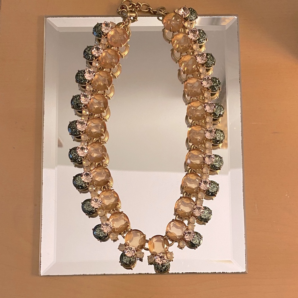 Multi-colored J. Crew crystal stone necklace